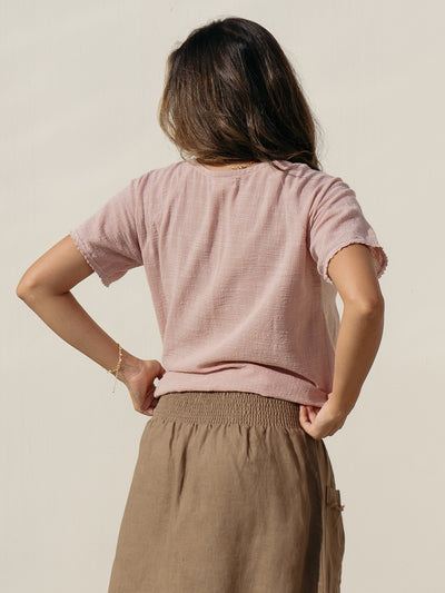 Daisy Organic Cotton Blouse Dusty Pink