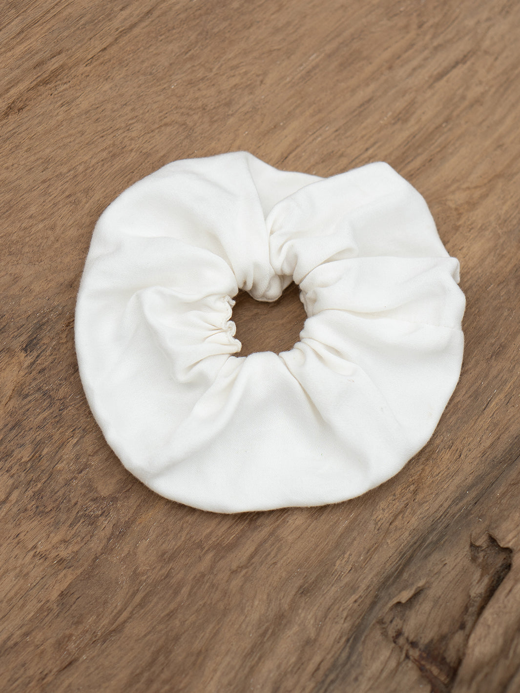 Jumbo Linen Scrunchie White