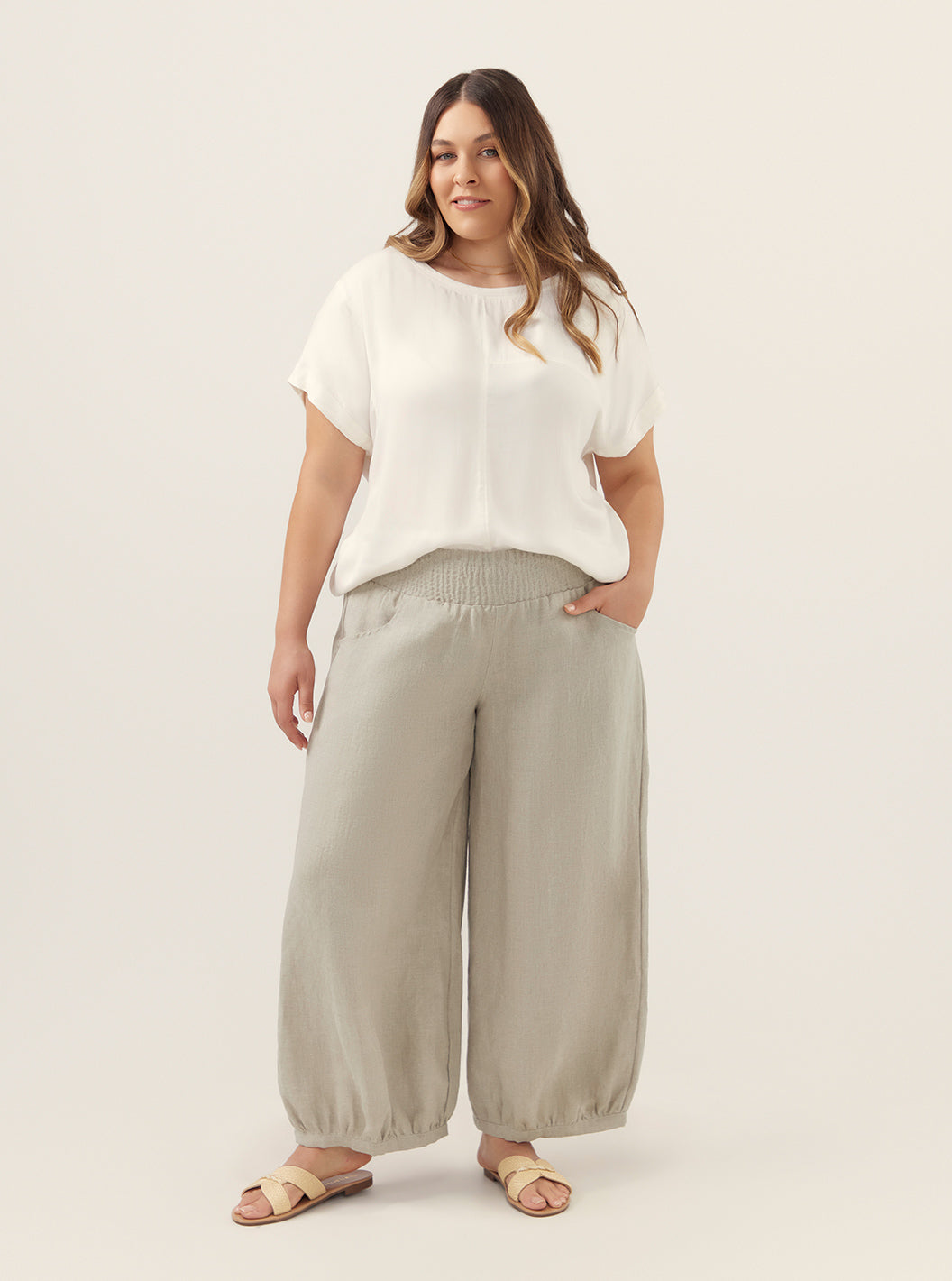 Sadhu French Linen Pants Flax