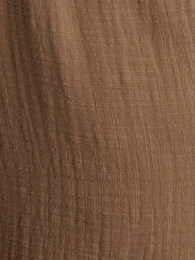 Image features fabric swatch of Sancia Cotton Pants in Desert Sand