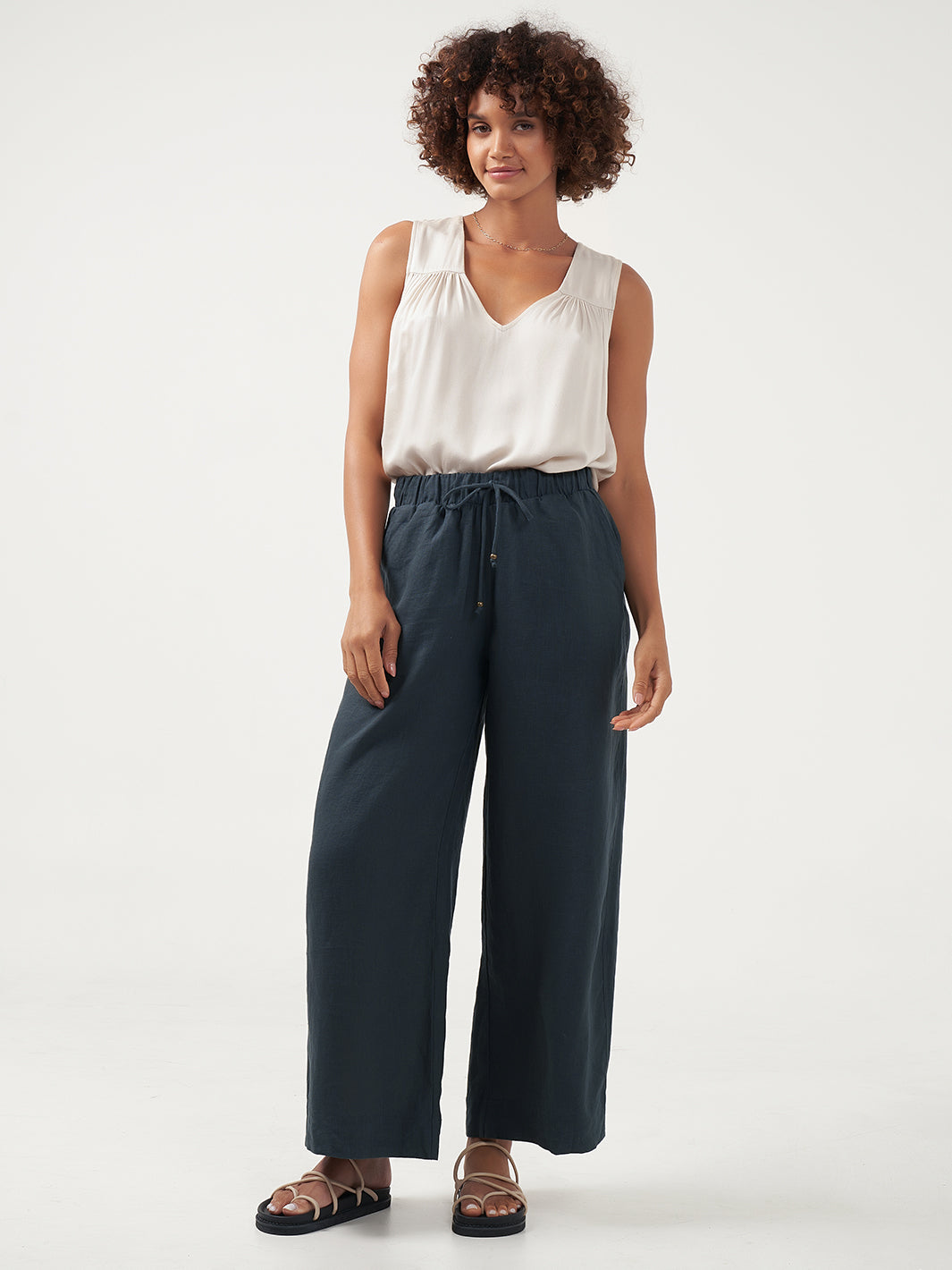 Sundara Linen Pants Charcoal – Nomad the Label